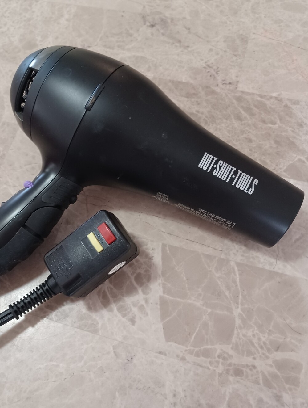 Hot Shot Tools Professional Series Black Hair Dryer with Power Boost Ion Select